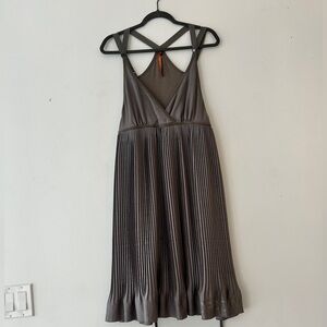 Cop.Copine Charcoal Pleated Dress